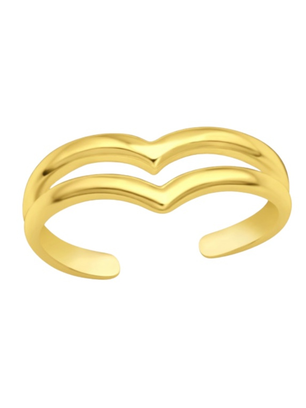 14K Gold Vermeil Adjustable Toe Ring | Dainty Gold